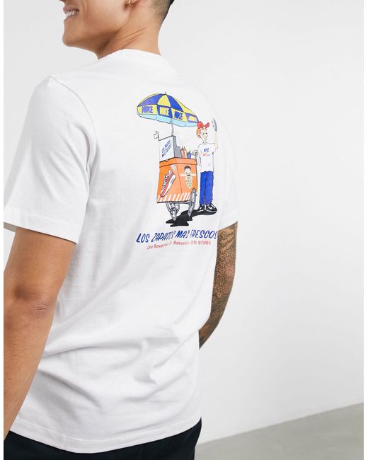 Camiseta blanca con estampado en la espalda Nike de hombre | Lyst