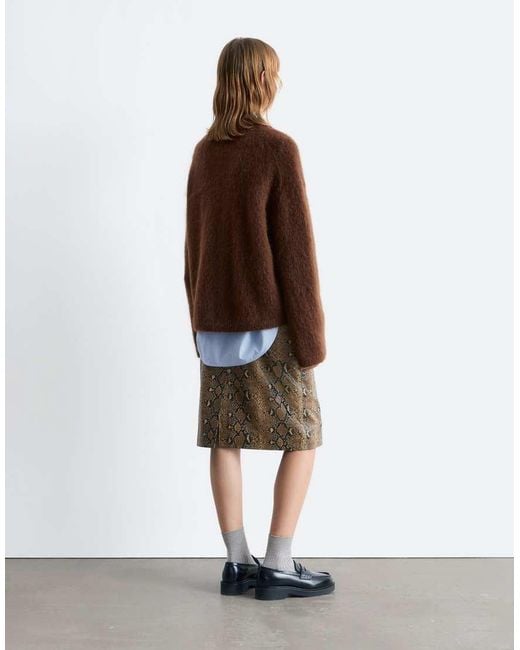 & Other Stories Brown Mohair Super Soft Hairy Knit Sweater