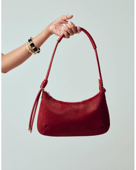 ASOS Black Faux Leather Pony Affect Shoulder Bag