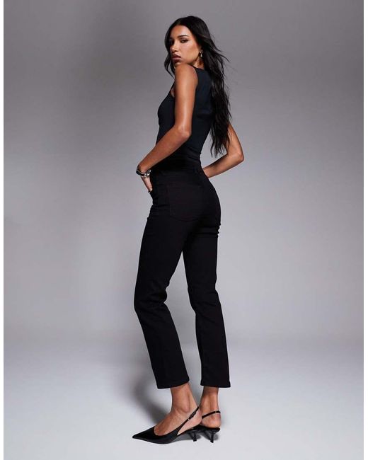 GOOD AMERICAN White Good Legs Straight Jeans