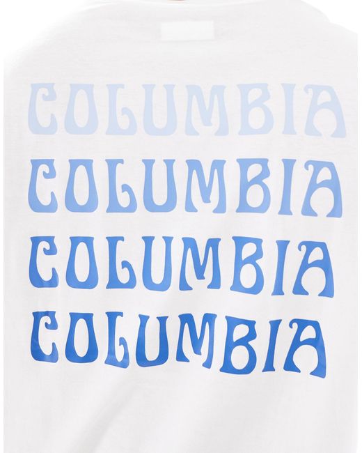 Unionville - t-shirt bianca e blu con stampa sul retro di Columbia in White da Uomo