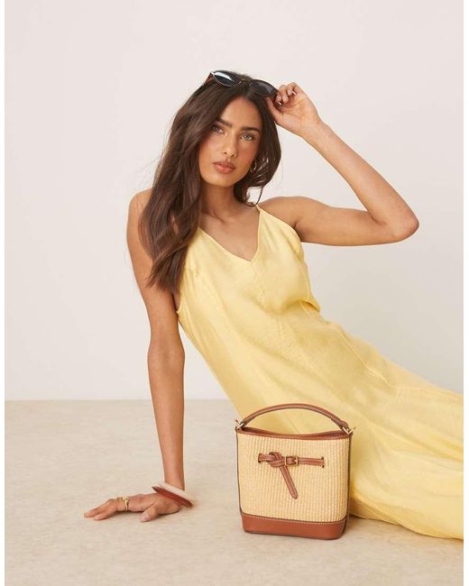 SELECTED Natural Femme Structured Long Dress