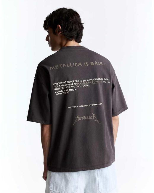 Pull&Bear Metallica in het Black voor heren