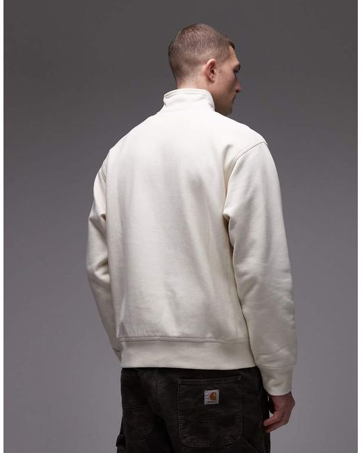 Carhartt Gray American Script Half Zip Sweatshirt for men