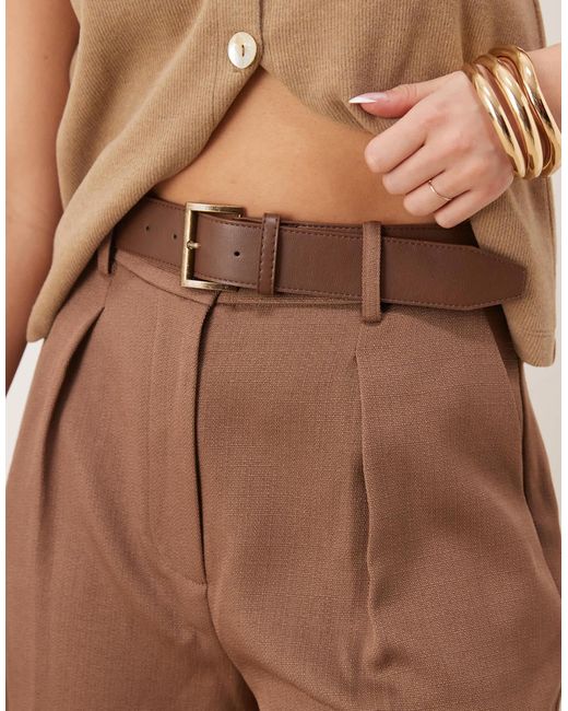 ASOS Brown – elegante, knöchellange hose