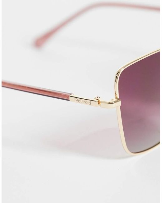 Polaroid Sunglasses Pink Polaroid Oversized Sunglasses With Burgundy Shaded Polarized Lenses