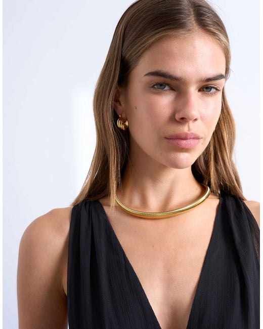 TOPSHOP Black Matty Waterproof Stainless Steel Necklace