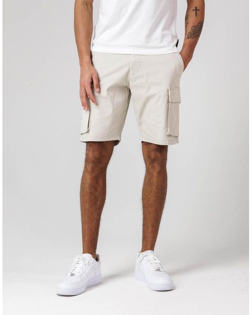 French Connection Blue 2 Pack Cotton Cargo Shorts for men