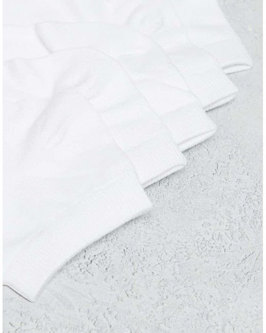 JJ Rebel White 5 Pack Trainer Socks for men