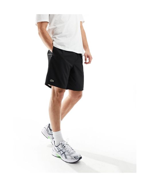 Lacoste – sportliche jersey-shorts in Black für Herren