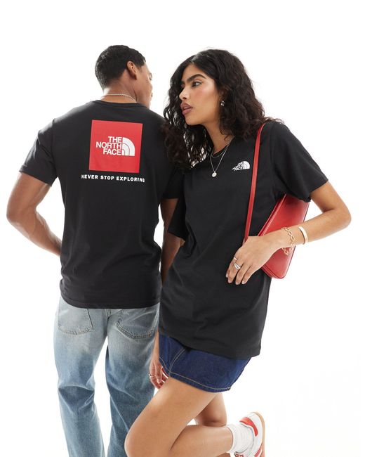 Camiseta negra con estampado en la espalda red box The North Face de color Black