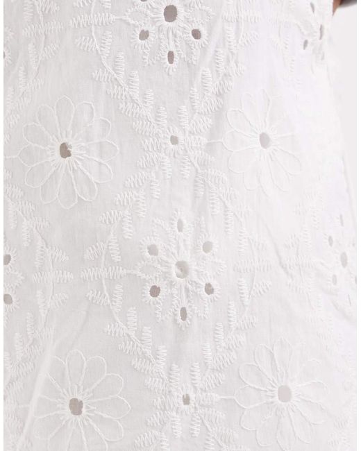 Vero Moda White Broderie Shorts