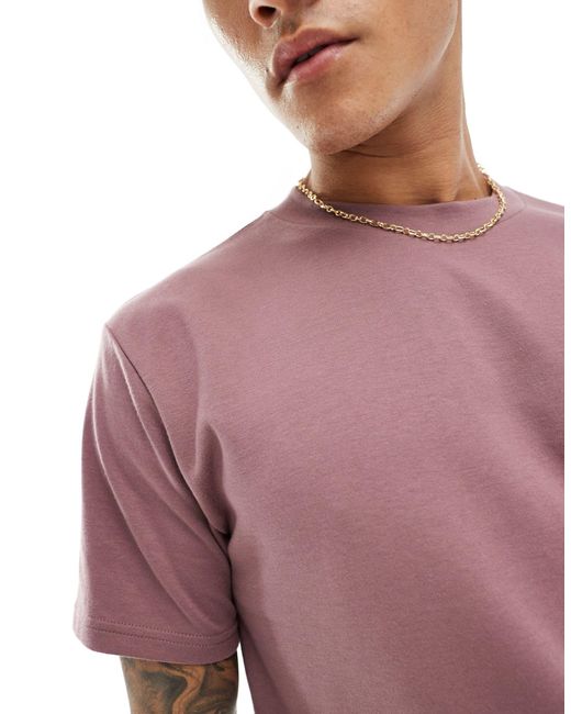 Camiseta rosa topo holgada cooling Hollister de hombre de color Purple