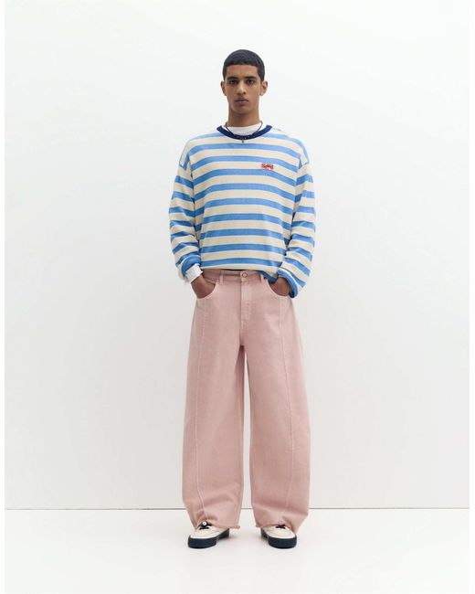 Jean bouffant Pull&Bear pour homme en coloris Pink