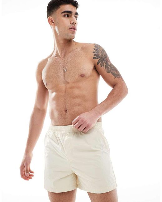 River Island White Swim Trunks for men