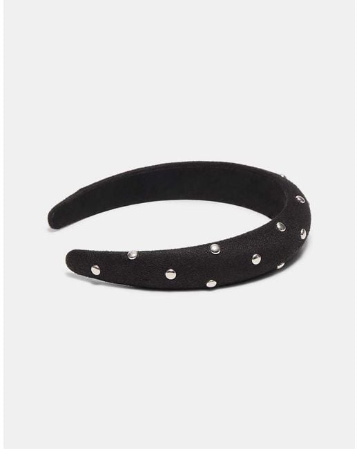 Stradivarius Black Studded Volume Headband