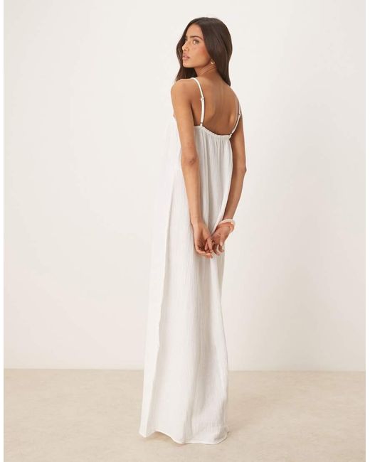 Jdy Natural Cheesecloth Sleeveless Maxi Dress