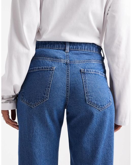 Vero Moda Blue Kirsa Mid Rise Straight Leg Jeans