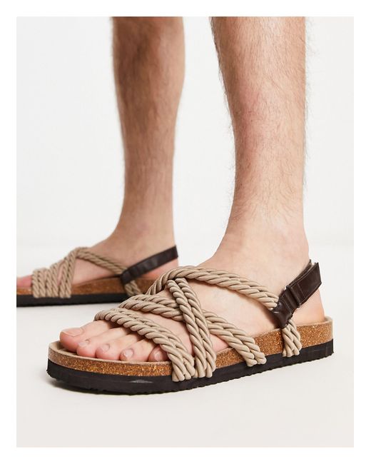 ASOS – sandalen in Natural für Herren