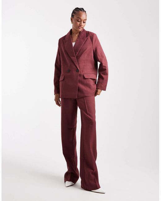 Vero Moda Red Tailo Herringbone Blazer