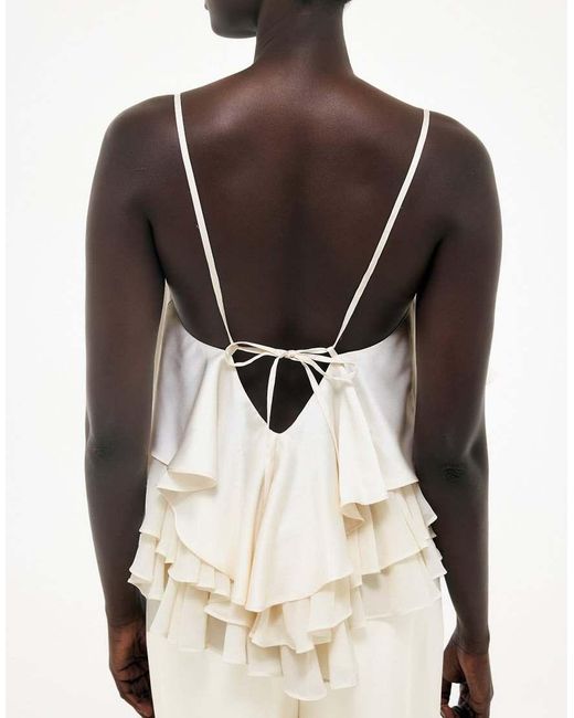 NA-KD Natural Layered Frill Singlet