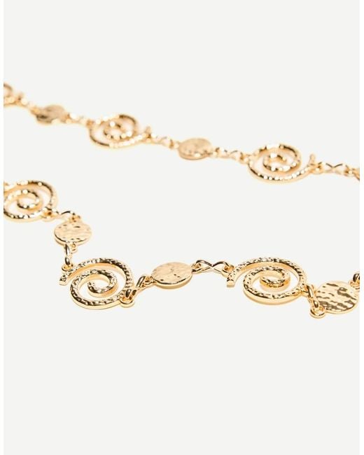 Bershka Blue Spiral Chain Belt