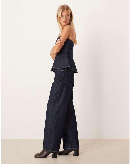 Mango Jeans Van 100% Katoen Met Rechte Pijpen in het Blue