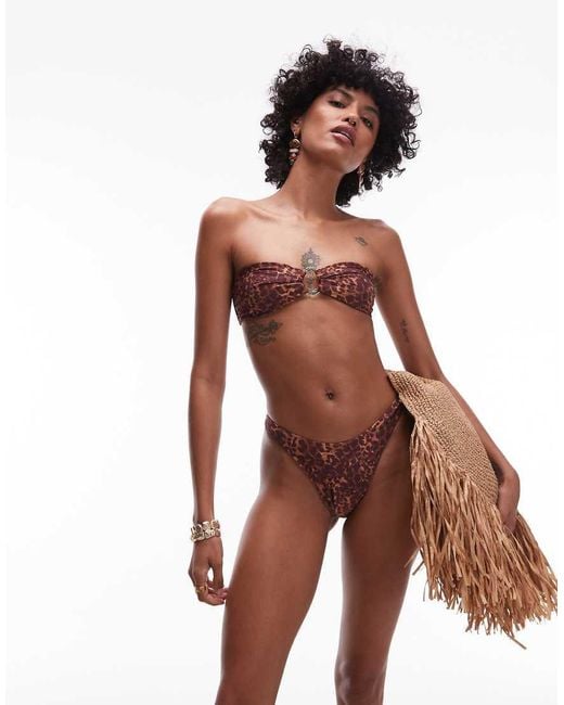VDM The Label Brown Vdm Reversible High Rise Bikini Bottom