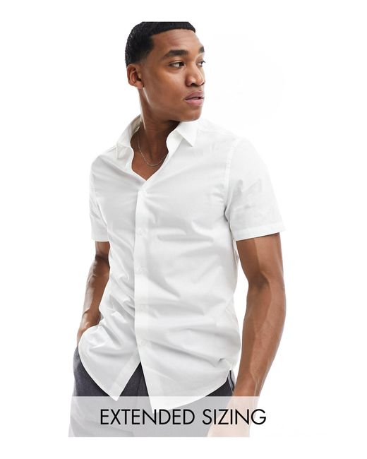 Camicia bianca vestibilità classica di ASOS in White da Uomo