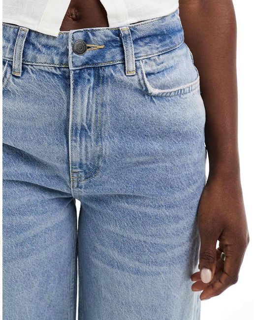 Object Blue Western Detail Straight Leg Jeans