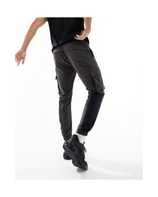 Pantalon cargo color block - foncé Brave Soul pour homme en coloris Noir |  Lyst