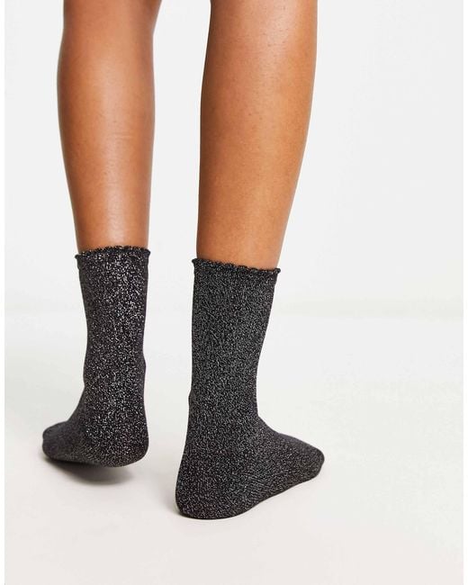 Pieces White Glitter Socks
