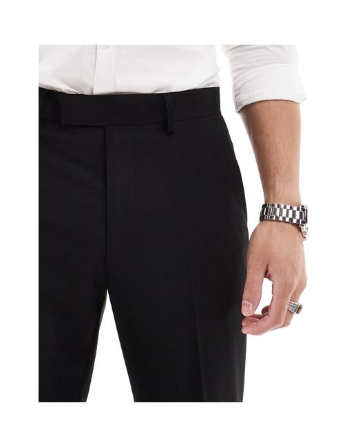 ASOS Gray Straight Tuxedo Suit Pants for men