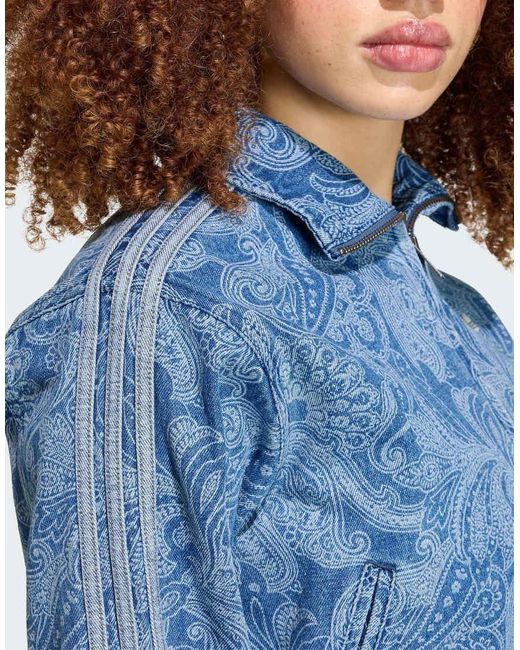 Adidas Originals Blue Adidas Liberty London Firebird Denim Tracktop