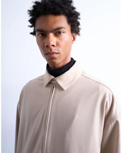 Topman White Harrington Jacket for men
