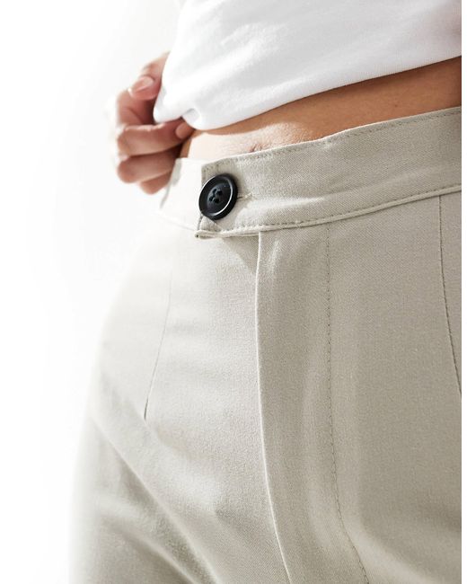 Pull&Bear White Straight Leg Tailored Trouser