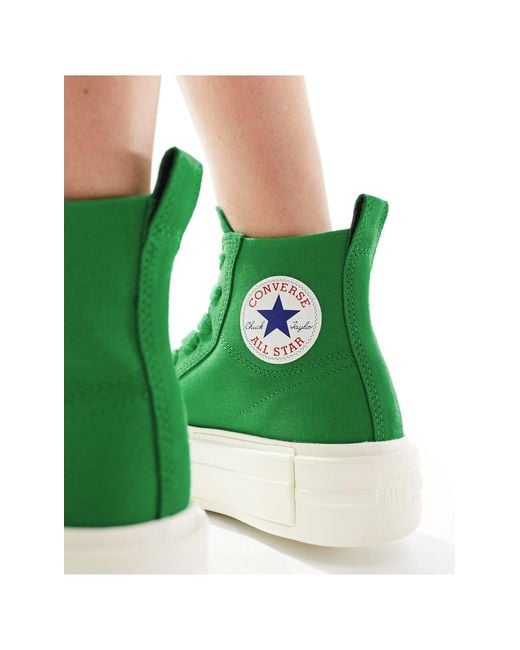 Converse Green Cruise Hi Trainers With Chunky Laces for men