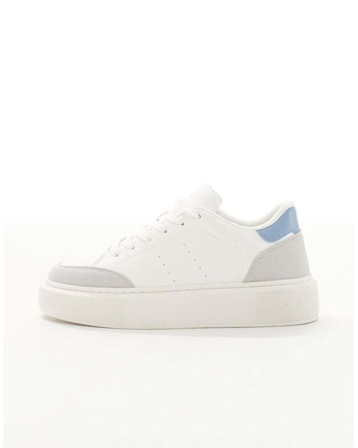 Jack & Jones White Suede Mix Trainer for men