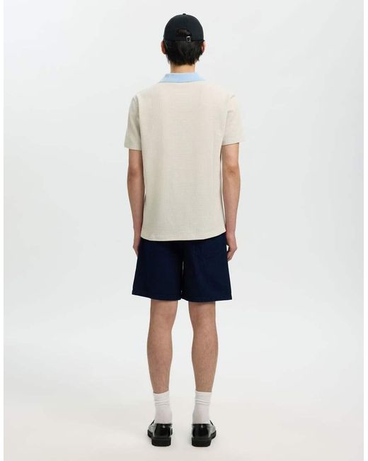 SELECTED Poloshirt in het White voor heren