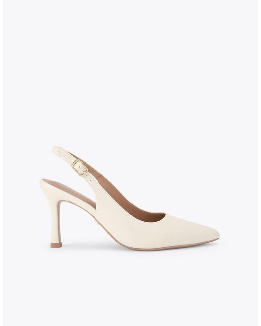 Carvela Kurt Geiger White Corletta Sling Court Heeled Shoes