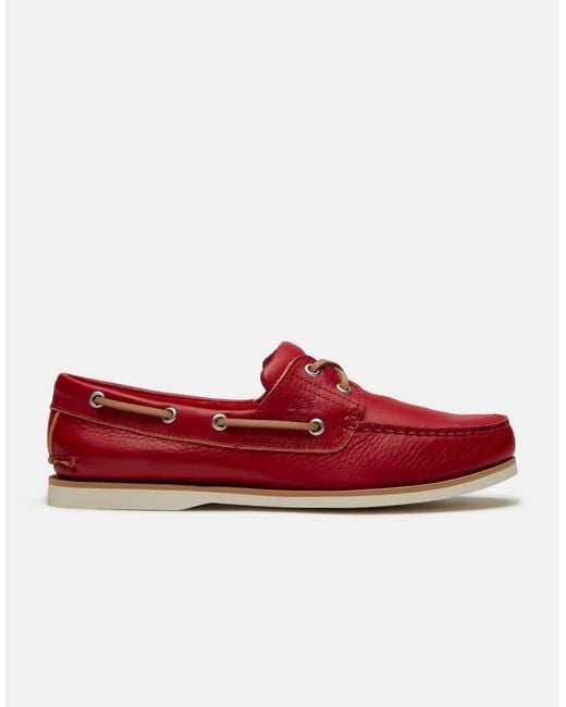 Timberland Red Classic Boat Shoe for men