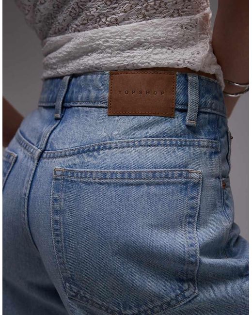 TOPSHOP Gray Denim Editor Shorts