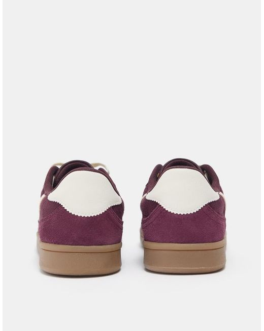 Pull&Bear Purple Retro Lace-Up Trainers
