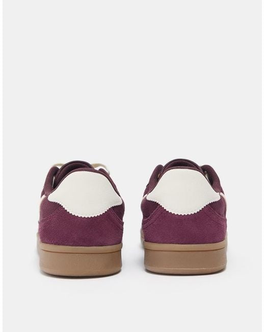 Pull&Bear Purple Retro Lace-Up Trainers
