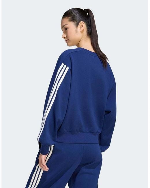 Adidas Originals Blue Adidas Kit 3-stripes Sweatshirt