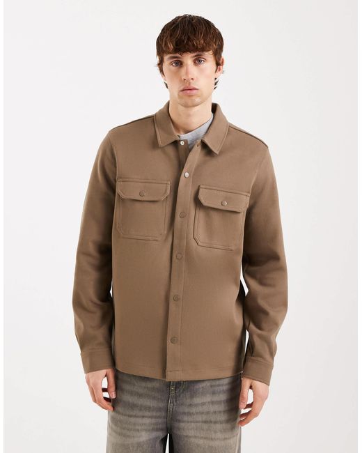 Threadbare – hemdjacke in Brown für Herren