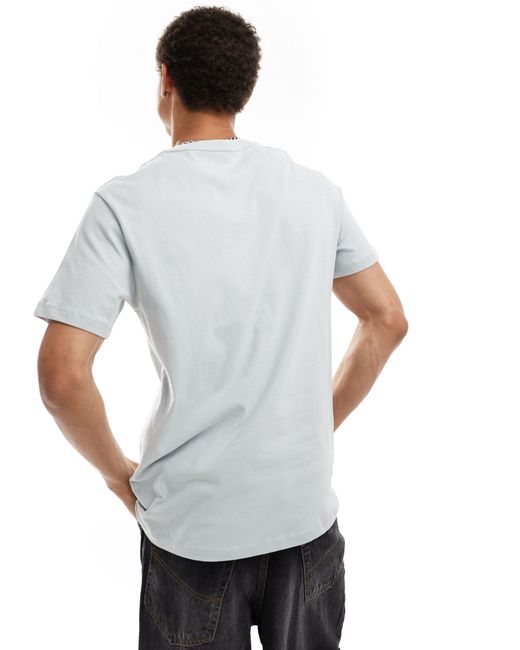AllSaints – brace – t-shirt aus gebürsteter baumwolle in Gray für Herren