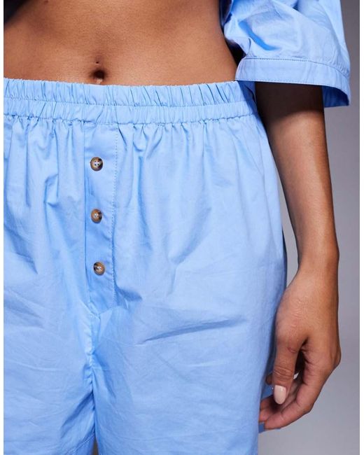 River Island Blue Pull On Short Co Ord