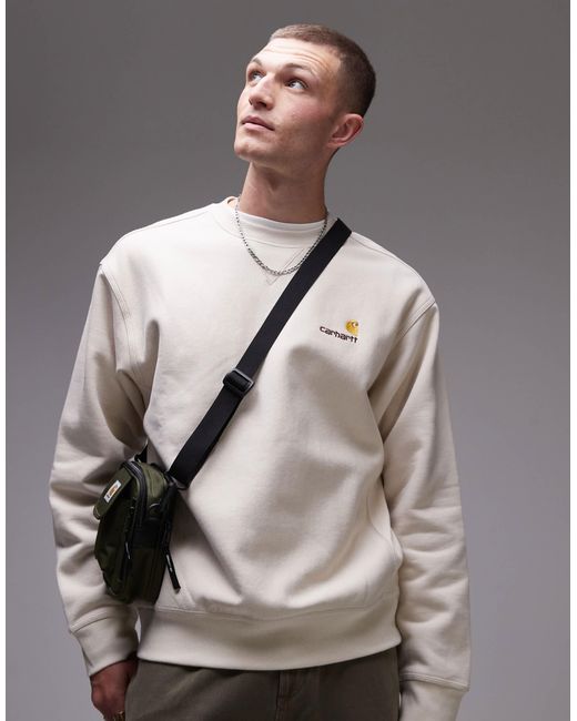 Carhartt Gray American Script Sweatshirt for men
