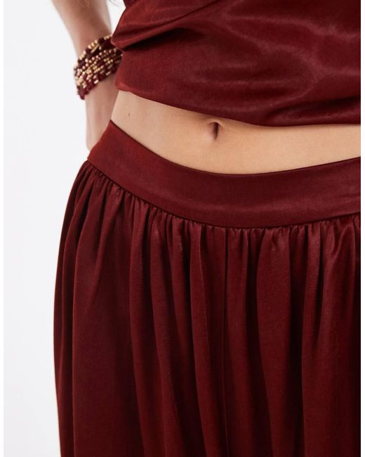 ASOS Tailored Soft Satin Clean Waistband Palazzo Trousers